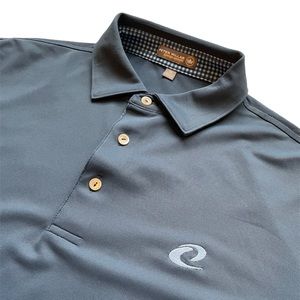 Peter Millar Mens Short Sleeve Polo Shirt Size Medium Navy